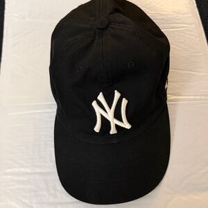 Black Baseball Cap with White Logo